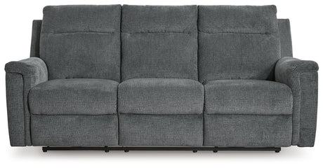 Barnsana Gravel Sofa, Loveseat and Recliner - Ella Furniture