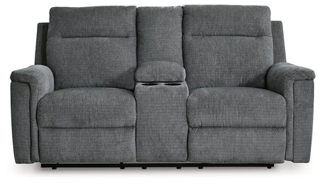 Barnsana Gravel Sofa, Loveseat and Recliner - Ella Furniture