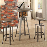 Bartlett 3-piece Adjustable Bar Table Set Brushed Nutmeg 101811-S3 - Ella Furniture