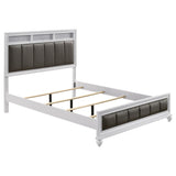 Barzini White Upholstered Panel Bedroom Set - Ella Furniture