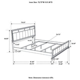 Barzini White Upholstered Panel Bedroom Set - Ella Furniture