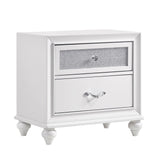 Barzini White Wingback Tufted Bedroom Set - Ella Furniture