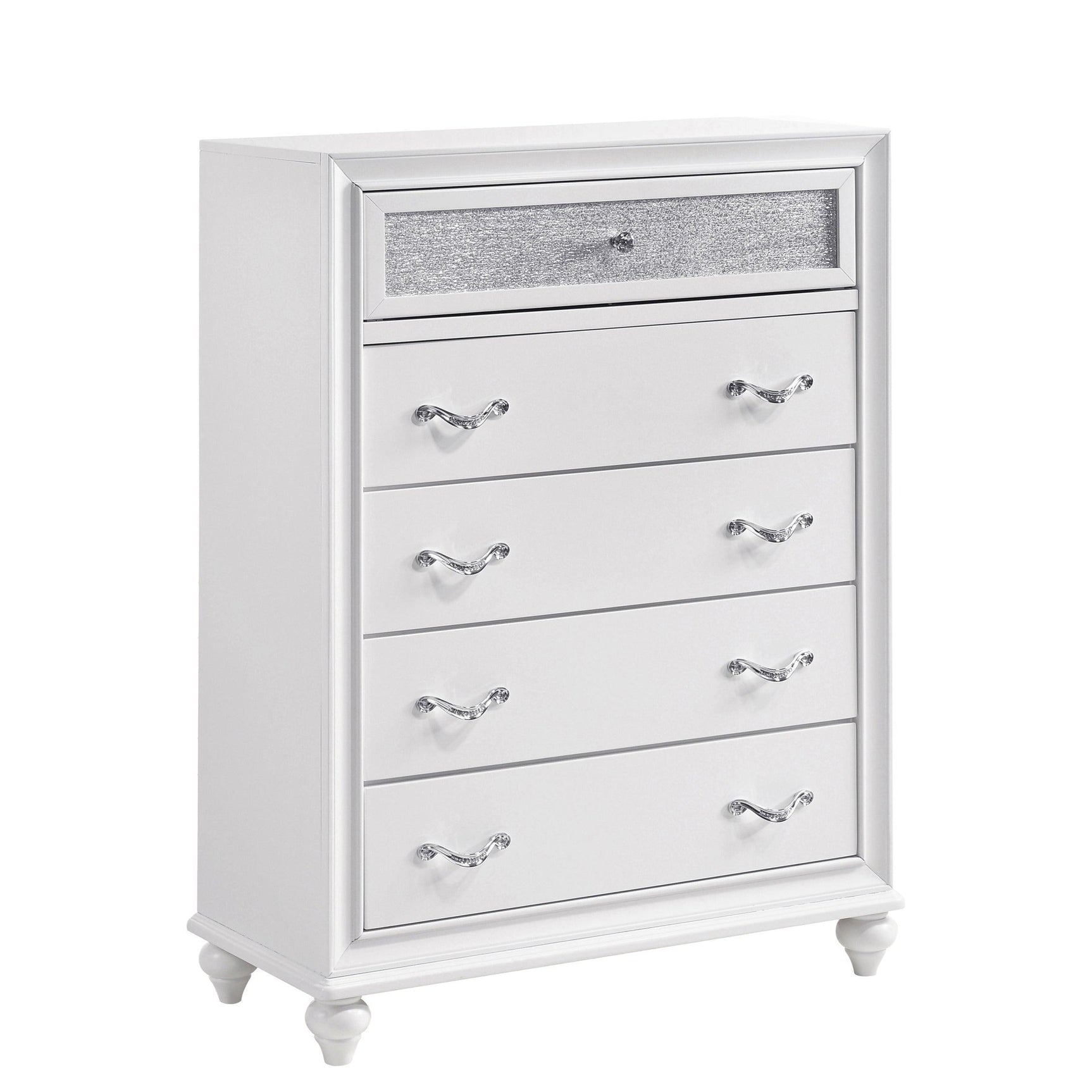 Barzini White Wingback Tufted Bedroom Set - Ella Furniture
