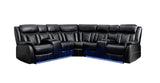 Batman Black Power Reclining Sectional - Ella Furniture
