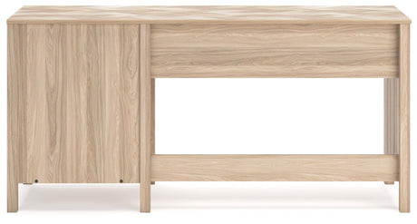 Battelle Tan 60" Home Office Desk - Ella Furniture