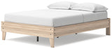 Battelle Tan Full Platform Bed - Ella Furniture