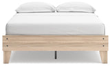 Battelle Tan Full Platform Bed - Ella Furniture