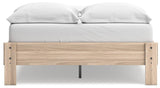 Battelle Tan Full Platform Bed - Ella Furniture