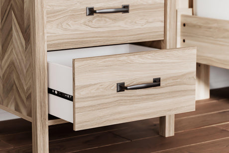 Battelle Tan Nightstand - Ella Furniture