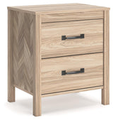 Battelle Tan Nightstand - Ella Furniture