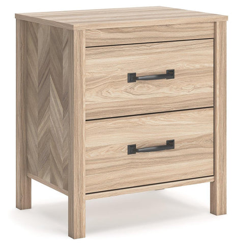 Battelle Tan Nightstand - Ella Furniture