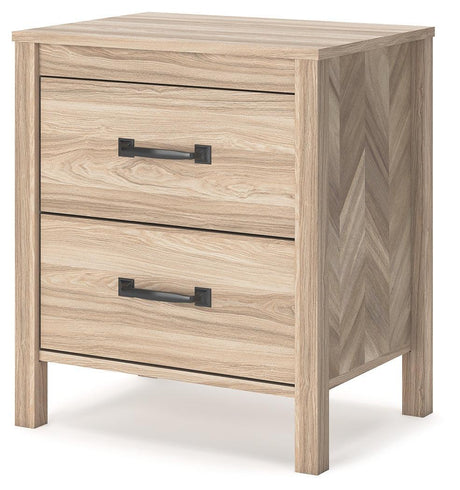 Battelle Tan Nightstand - Ella Furniture