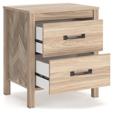 Battelle Tan Nightstand - Ella Furniture
