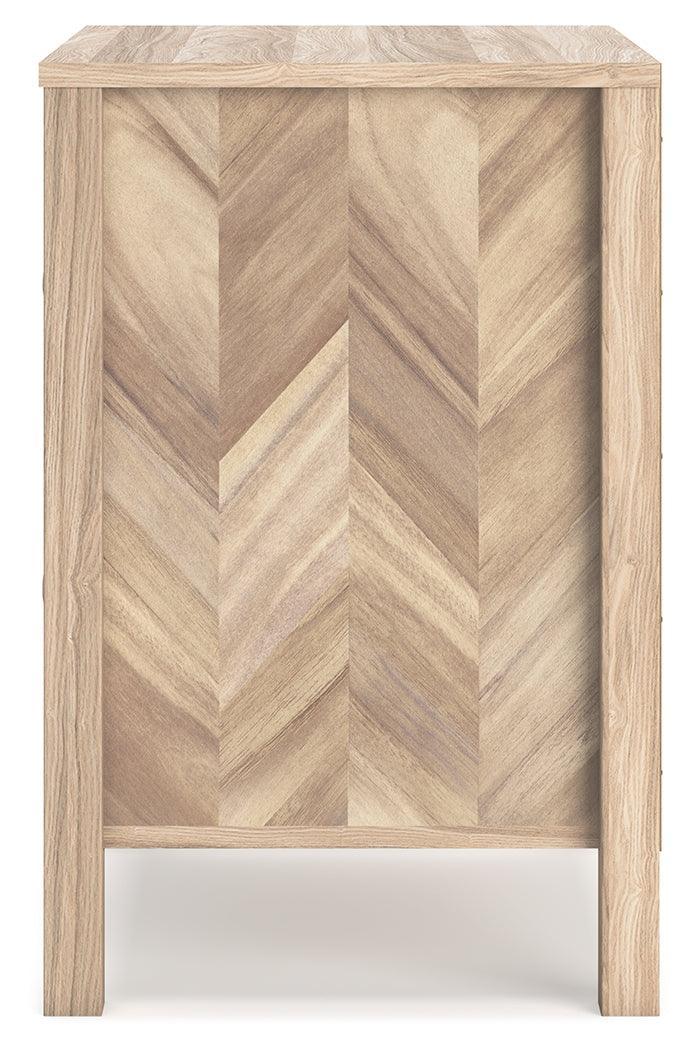 Battelle Tan Nightstand - Ella Furniture