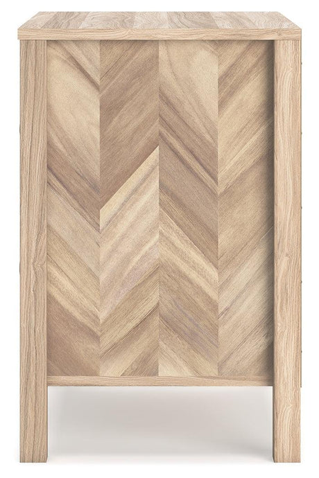 Battelle Tan Nightstand - Ella Furniture