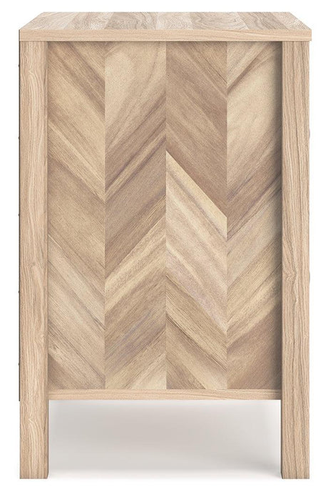 Battelle Tan Nightstand - Ella Furniture