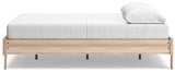 Battelle Tan Queen Platform Bed - Ella Furniture