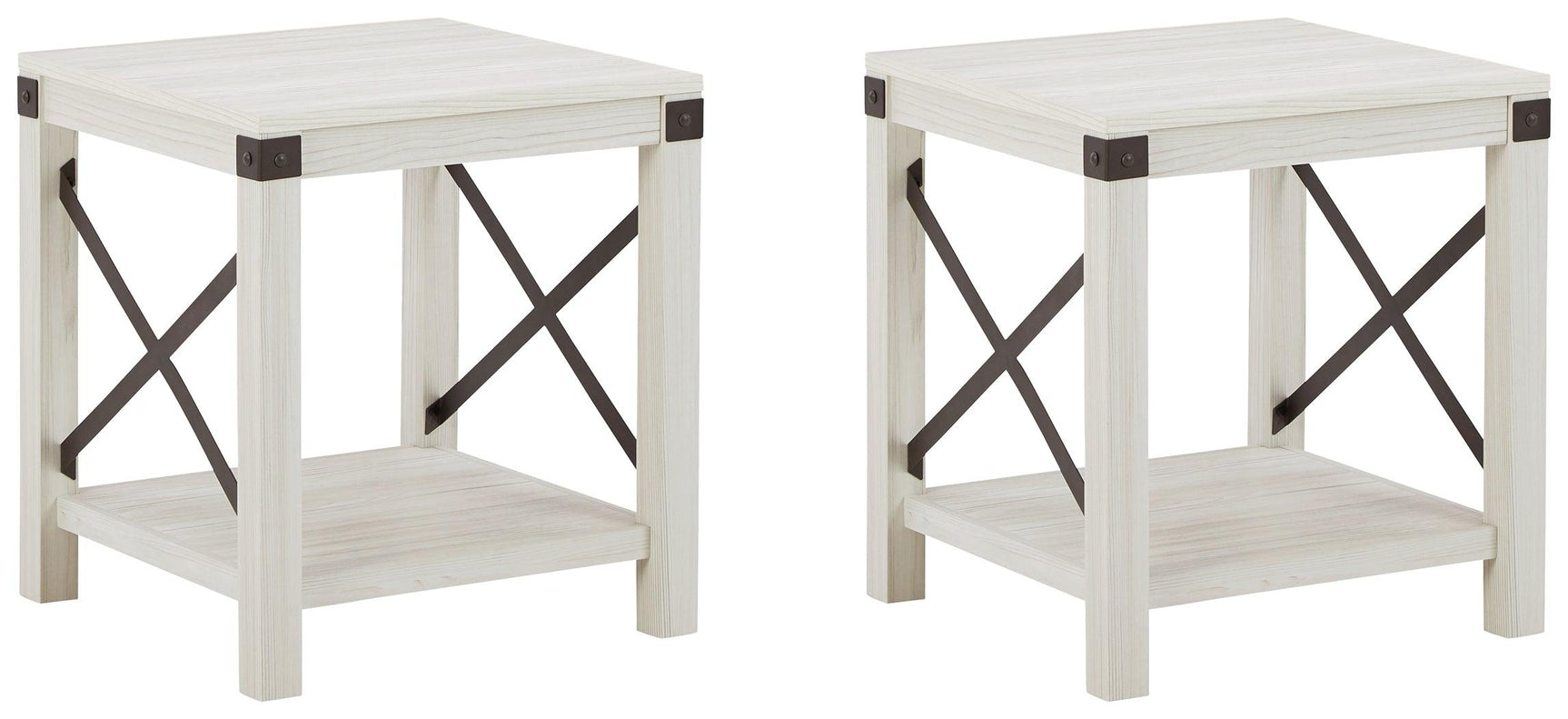 Bayflynn Whitewash 2 End Tables - Ella Furniture