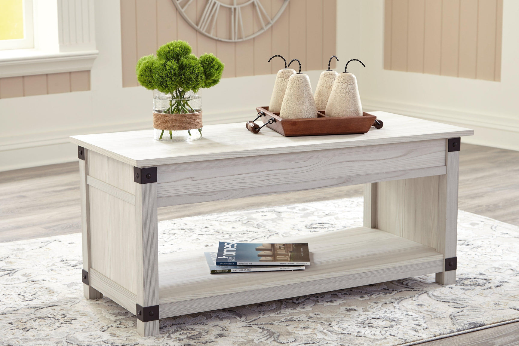 Bayflynn Whitewash Coffee Table With 2 End Tables - Ella Furniture