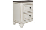 Baylesford Antique White Contemporary Solid Wood Fabric Upholstered Tufted Panel Bedroom Set - Ella Furniture