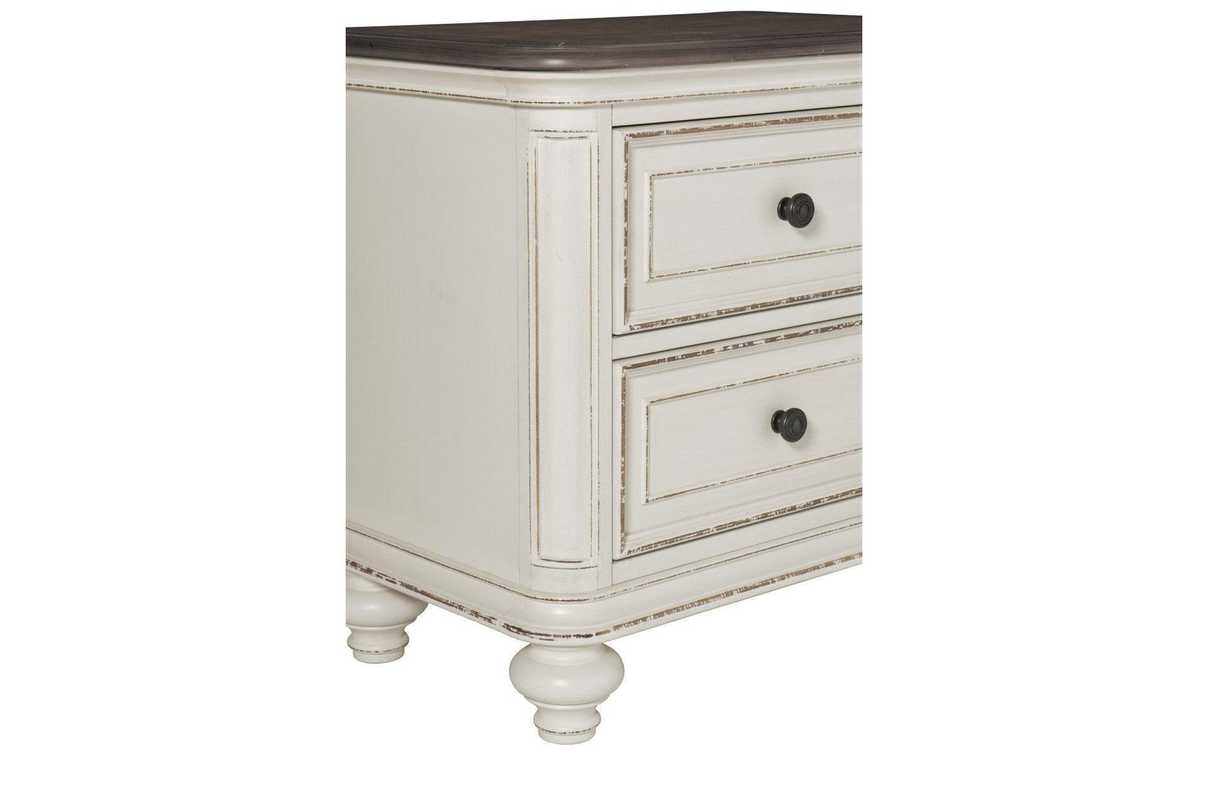 Baylesford Antique White Contemporary Solid Wood Fabric Upholstered Tufted Panel Bedroom Set - Ella Furniture