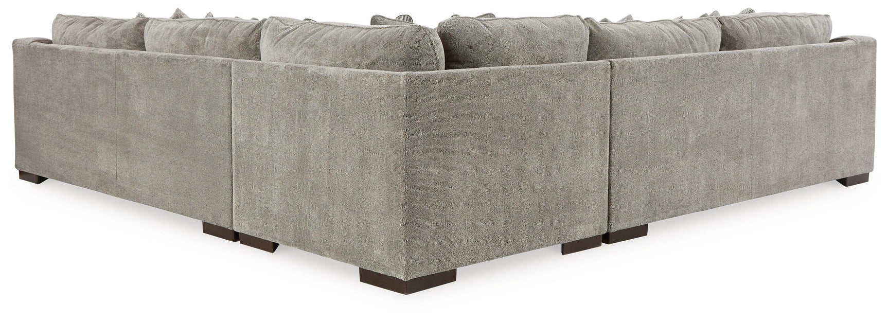 Bayless Smoke 3-Piece Sectional With Ottoman - Ella Furniture