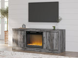 Baystorm Gray 64" TV Stand with Electric Fireplace - Ella Furniture