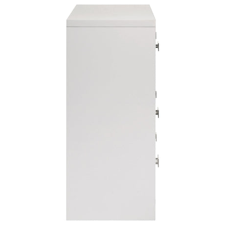 Viana 6-Drawer Bedroom Dresser White High Gloss — product image 9