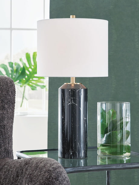 Hanzila Black/Gold Finish Table Lamp — product view