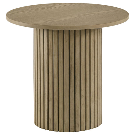Hamlyn 5-piece Round Wood Counter Height Dining Set Black and Natural Oak — product image 3