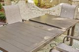 Beach Beige Front Outdoor Dining Table And 6 Chairs PKG014885 - P323-635 | P323-601A | P323-603A - Ella Furniture