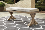 Beachcroft Beige Outdoor Dining Table And 2 Chairs And 2 Benches - Ella Furniture