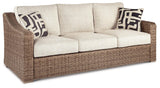 Beachcroft Beige Outdoor Sofa And 2 Lounge Chairs With Coffee Table And 2 End Tables - Ella Furniture