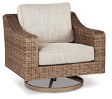 Beachcroft Beige Outdoor Sofa And 2 Lounge Chairs With Coffee Table And 2 End Tables - Ella Furniture