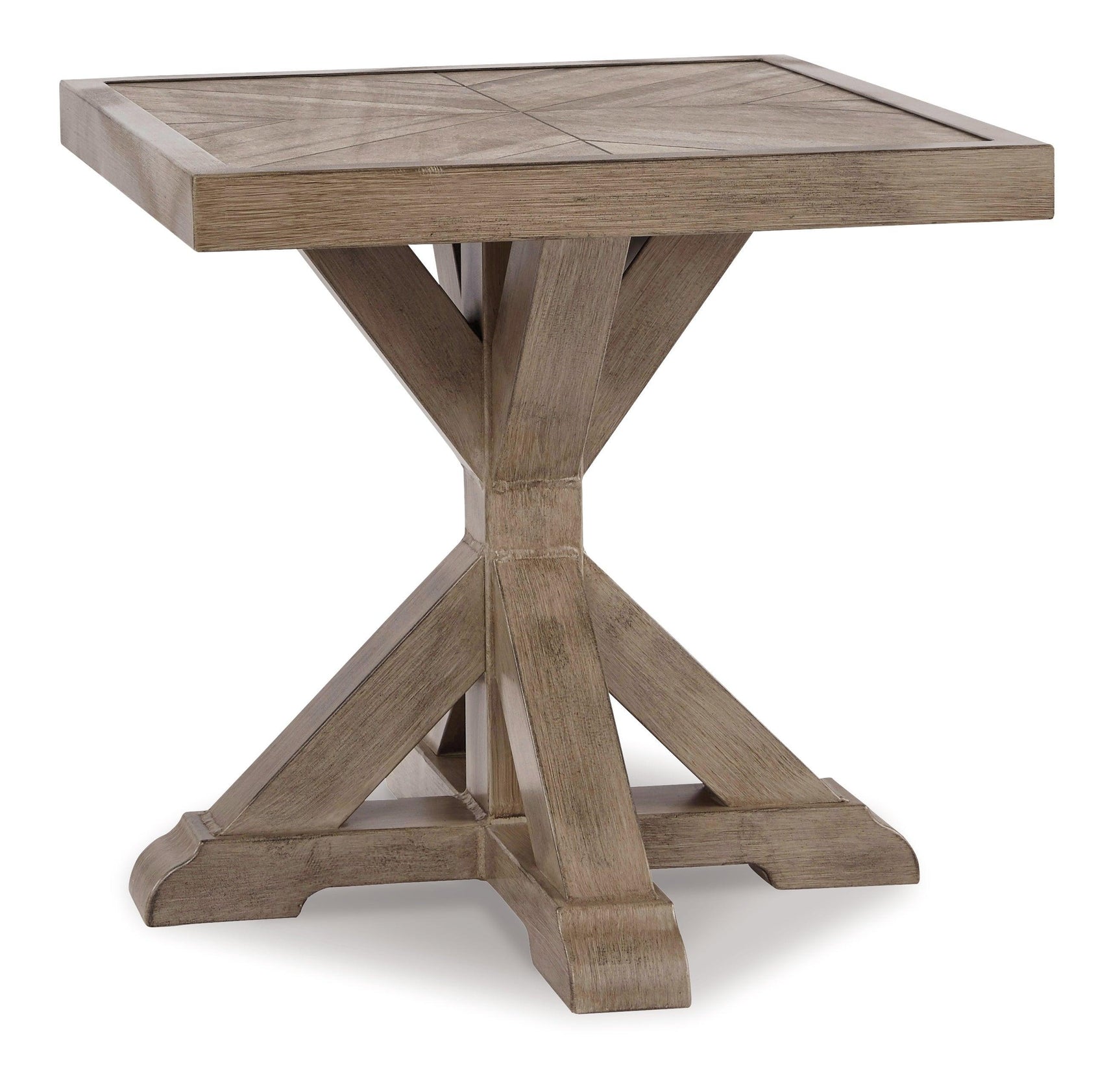 Beachcroft Beige Outdoor Sofa With Coffee Table And End Table - Ella Furniture