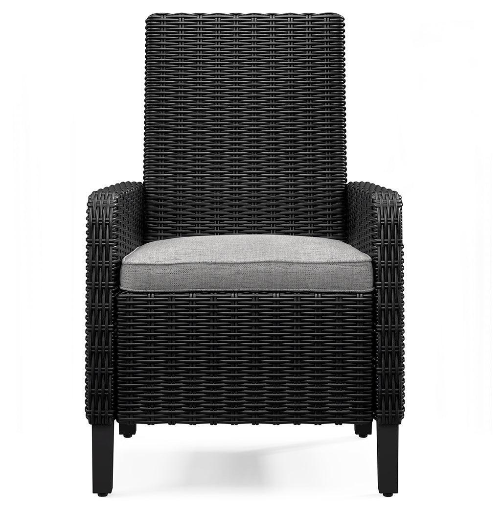 Beachcroft Black/light Gray Outdoor Arm Chair With Cushion (Set Of 2) - Ella Furniture
