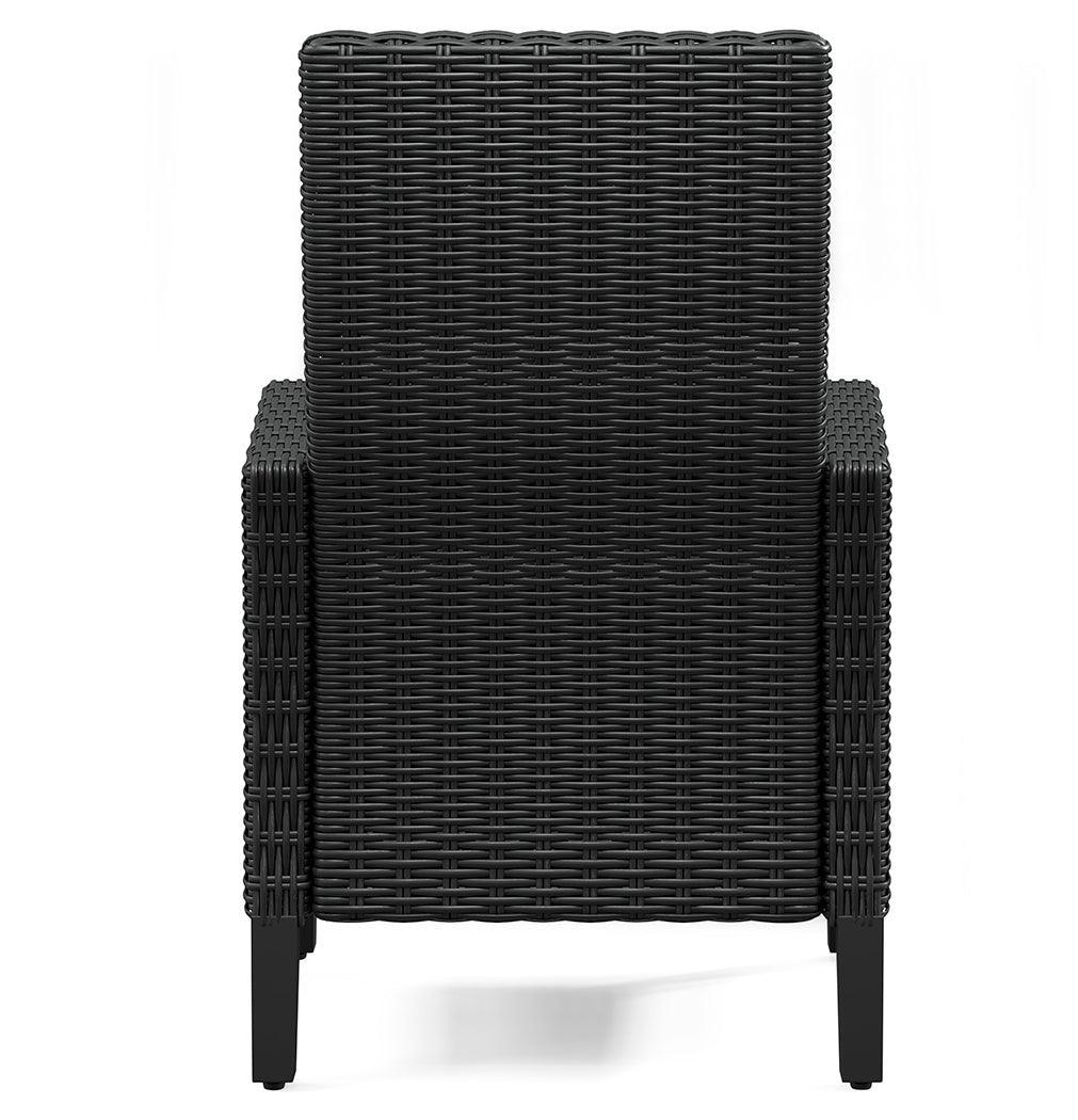 Beachcroft Black/light Gray Outdoor Arm Chair With Cushion (Set Of 2) - Ella Furniture