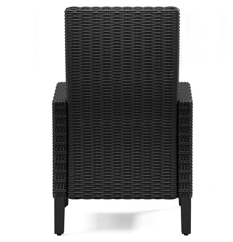 Beachcroft Black/light Gray Outdoor Arm Chair With Cushion (Set Of 2) - Ella Furniture
