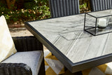 Beachcroft Black/light Gray Outdoor Dining Table - Ella Furniture