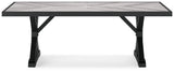 Beachcroft Black/light Gray Outdoor Dining Table - Ella Furniture