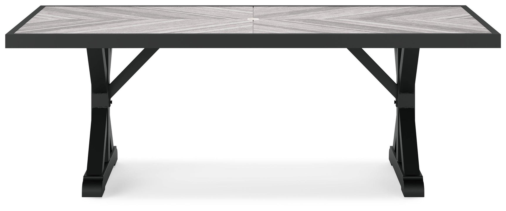 Beachcroft Black/light Gray Outdoor Dining Table - Ella Furniture