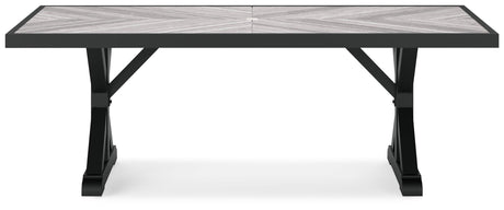 Beachcroft Black/light Gray Outdoor Dining Table - Ella Furniture
