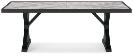 Beachcroft Black/light Gray Outdoor Dining Table - Ella Furniture