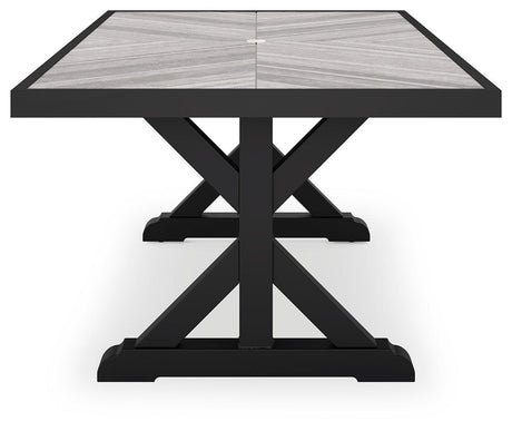 Beachcroft Black/light Gray Outdoor Dining Table - Ella Furniture