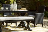 Beachcroft Black/light Gray Outdoor Dining Table - Ella Furniture