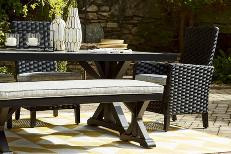 Beachcroft Black/light Gray Outdoor Dining Table - Ella Furniture