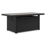 Beachcroft Black/light Gray Outdoor Fire Pit Table - Ella Furniture