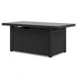 Beachcroft Black/light Gray Outdoor Fire Pit Table - Ella Furniture