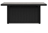 Beachcroft Black/light Gray Outdoor Fire Pit Table - Ella Furniture