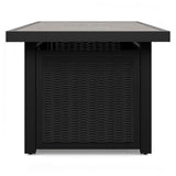Beachcroft Black/light Gray Outdoor Fire Pit Table - Ella Furniture